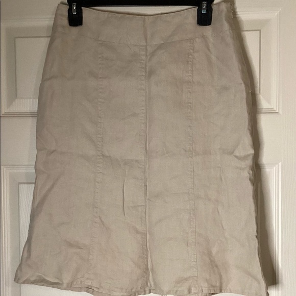 Ann Taylor Flare Linen Skirt - Picture 2 of 10